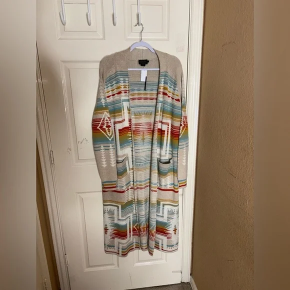 PENDLETON WOMEN'S HARDING PACIFIC DUSTER SWEATER LARGE​ - Picture 12 of 12